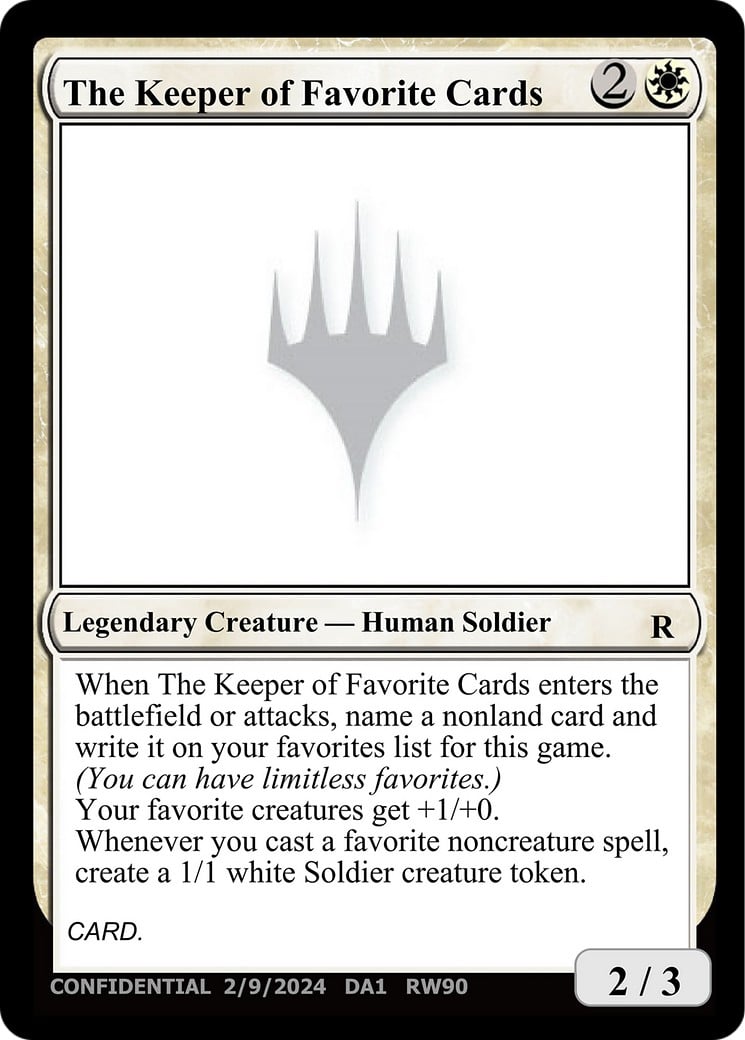 The Keeper of Favorite Cards - Image 1