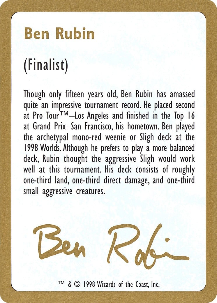 Ben Rubin Bio - Image 1