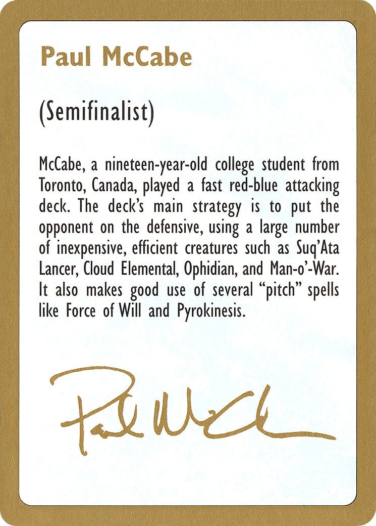 Paul McCabe Bio - Image 1