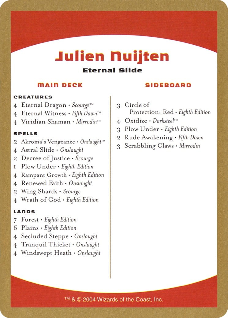 Julien Nuijten Decklist - Image 1