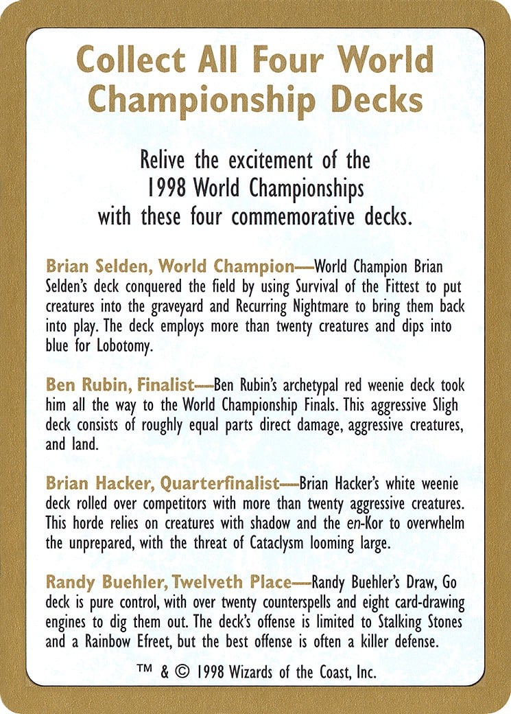 1998 World Championships Ad - Image 1