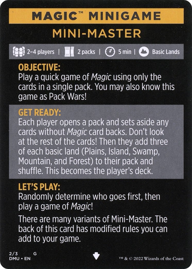 Mini-Master // Mini-Master (cont'd) - Image 1