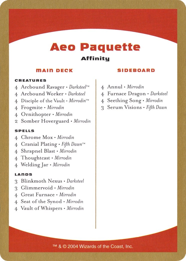Aeo Paquette Decklist - Image 1
