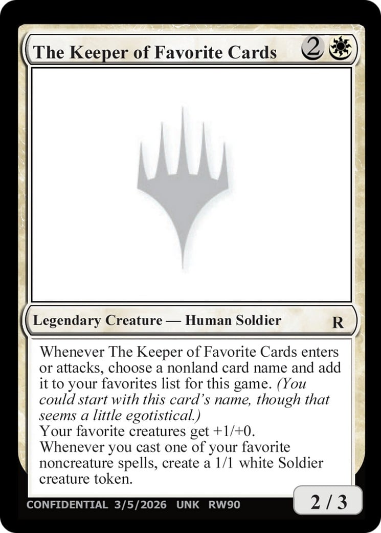 The Keeper of Favorite Cards - Image 1