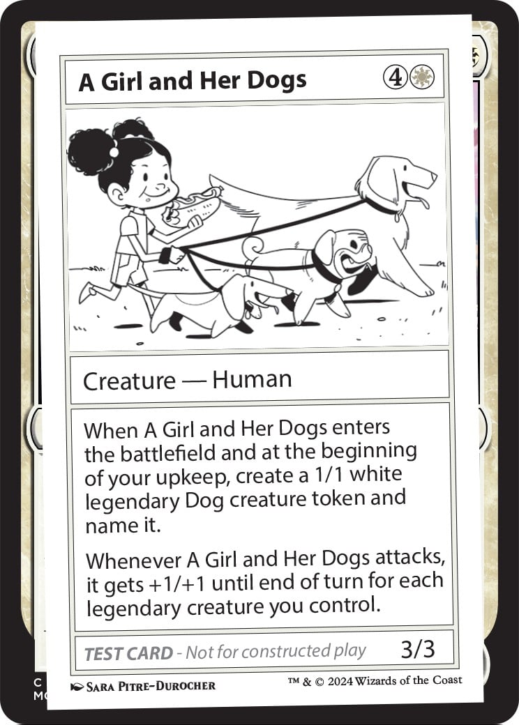 A Girl and Her Dogs - Image 1