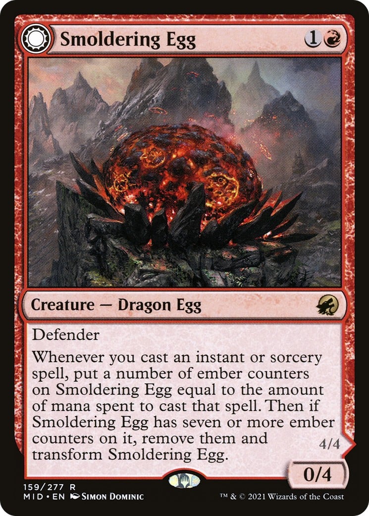 Smoldering Egg // Ashmouth Dragon - Image 1