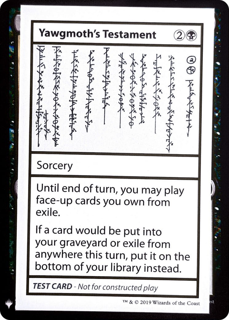 Yawgmoth's Testament - Image 1