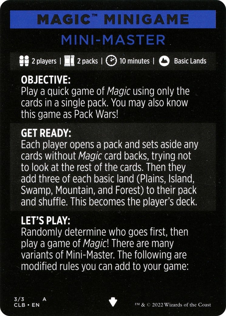 Mini-Master // Mini-Master (cont'd) - Image 1