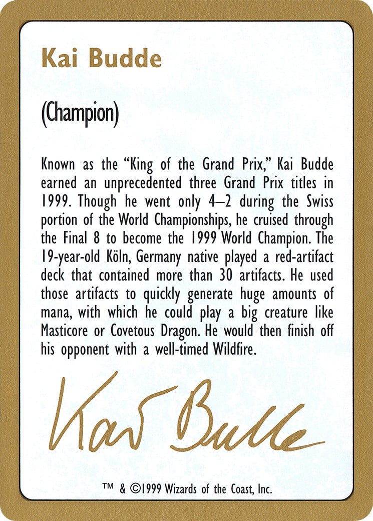 Kai Budde Bio - Image 1