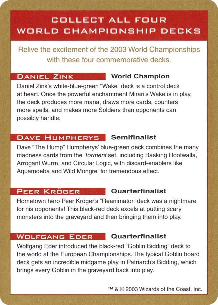 2003 World Championships Ad - Image 1