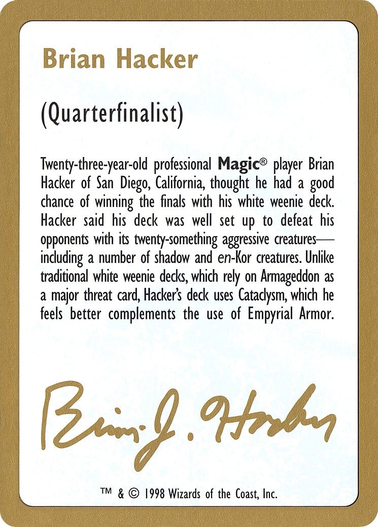 Brian Hacker Bio - Image 1