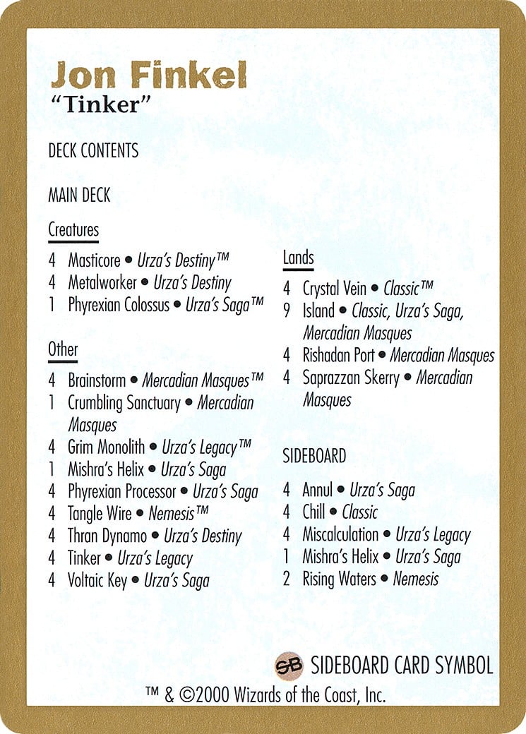 Jon Finkel Decklist - Image 1