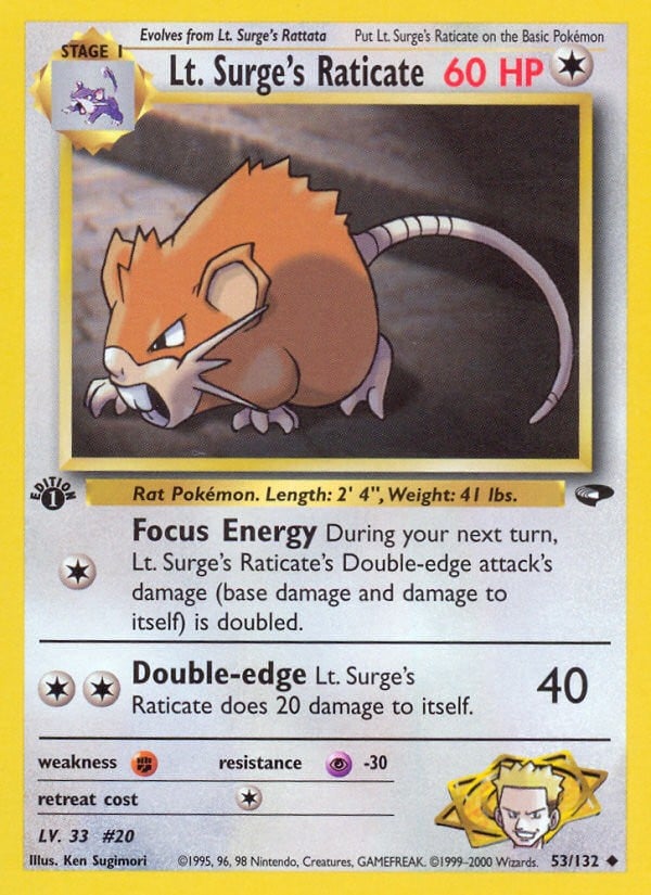 Lt. Surge's Raticate - Image 1