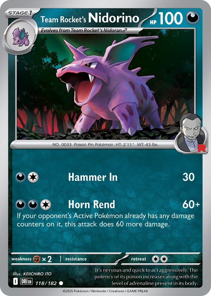 Team Rocket's Nidorino - Image 1