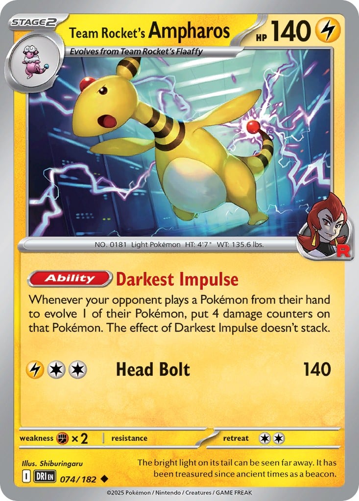 Team Rocket's Ampharos - Image 1