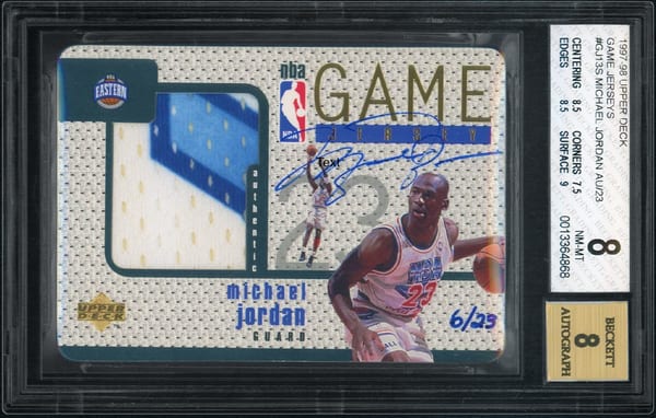 1997-98 Upper Deck Game Jersey Michael Jordan Autograph #GJ13S