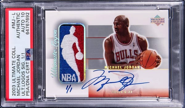 2003-04 Upper Deck Ultimate Collection Michael Jordan Signed Logoman 1/1