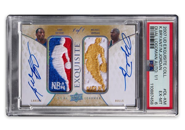2007-08 Upper Deck Exquisite Michael Jordan & Kobe Bryant Dual Logoman Autographs #DL-KM