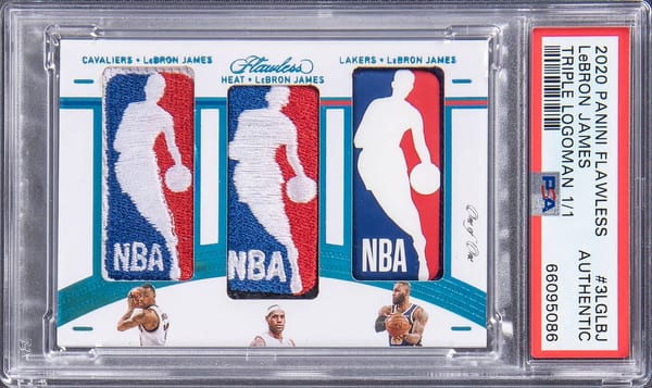 2020-21 Panini Flawless LeBron James Triple Logoman Patch 1/1