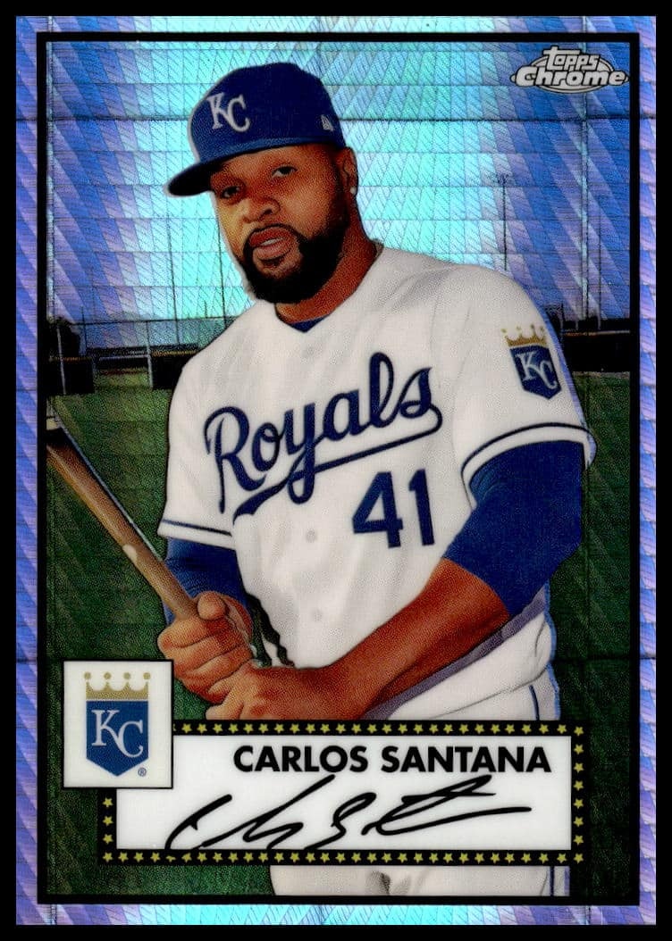 2021 Topps Chrome Platinum Anniversary Carlos Santana #254 trading card