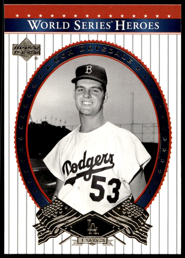 2002 Upper Deck World Series Heroes Don Drysdale #35 trading card