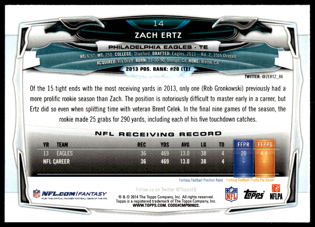 Zach Ertz thumbnail 2