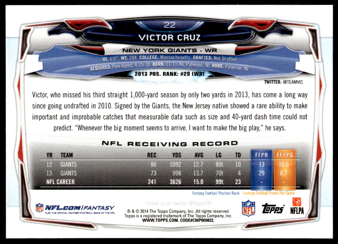 Victor Cruz thumbnail 2