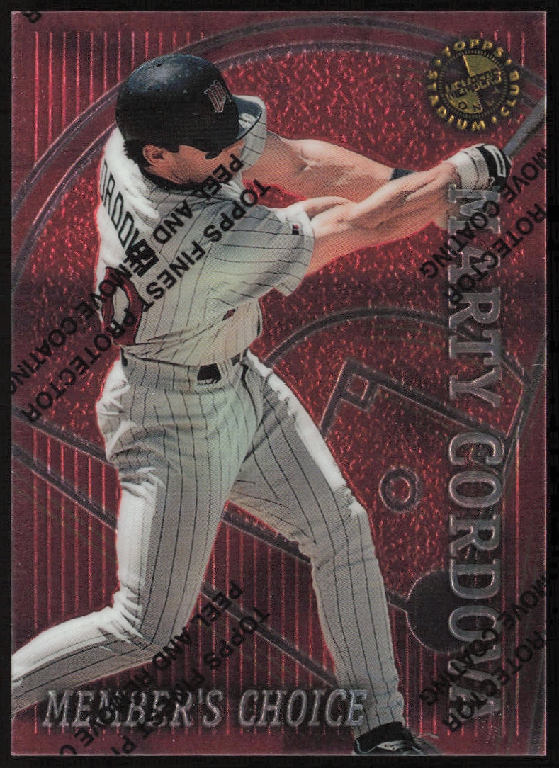 1996 Topps Stadium Club Members Only 50 Marty Cordova #47 trading card
