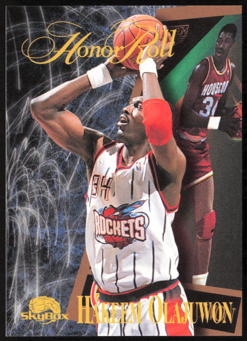 1995-96 SkyBox Premium Hakeem Olajuwon #257 trading card