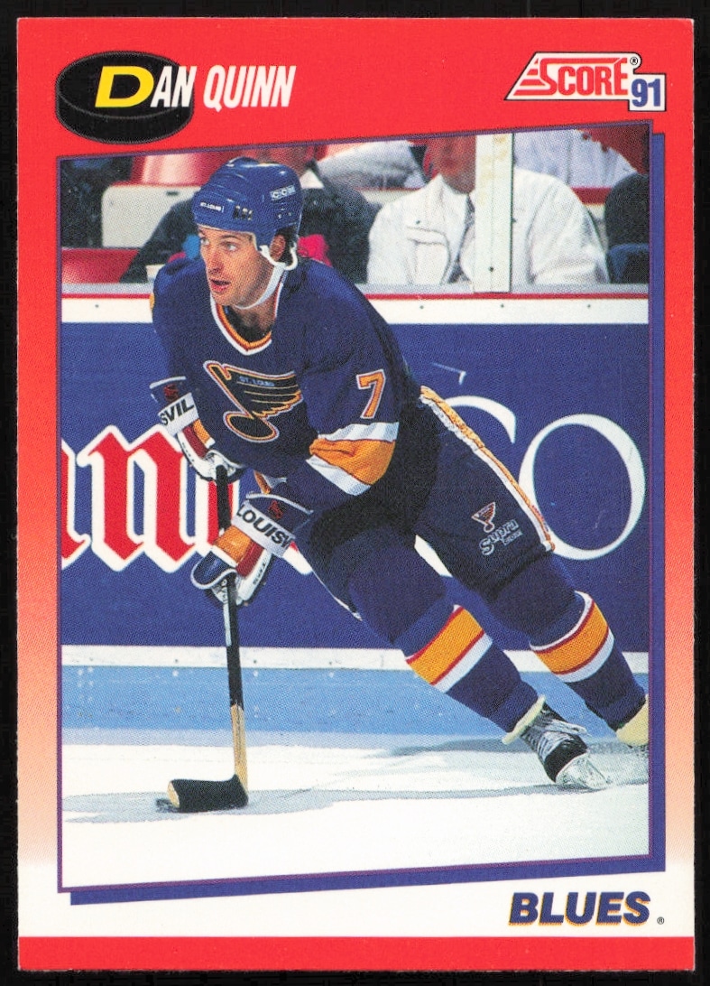 1991-92 Score Canadian Bilingual Dan Quinn #62 trading card