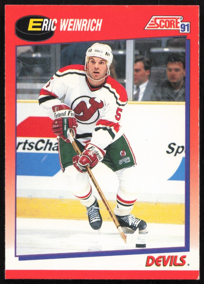 1991-92 Score Canadian Bilingual Eric Weinrich #131 trading card