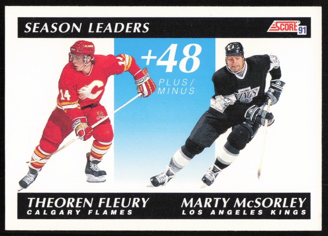 1991-92 Score Canadian Bilingual Theoren Fleury #297 trading card