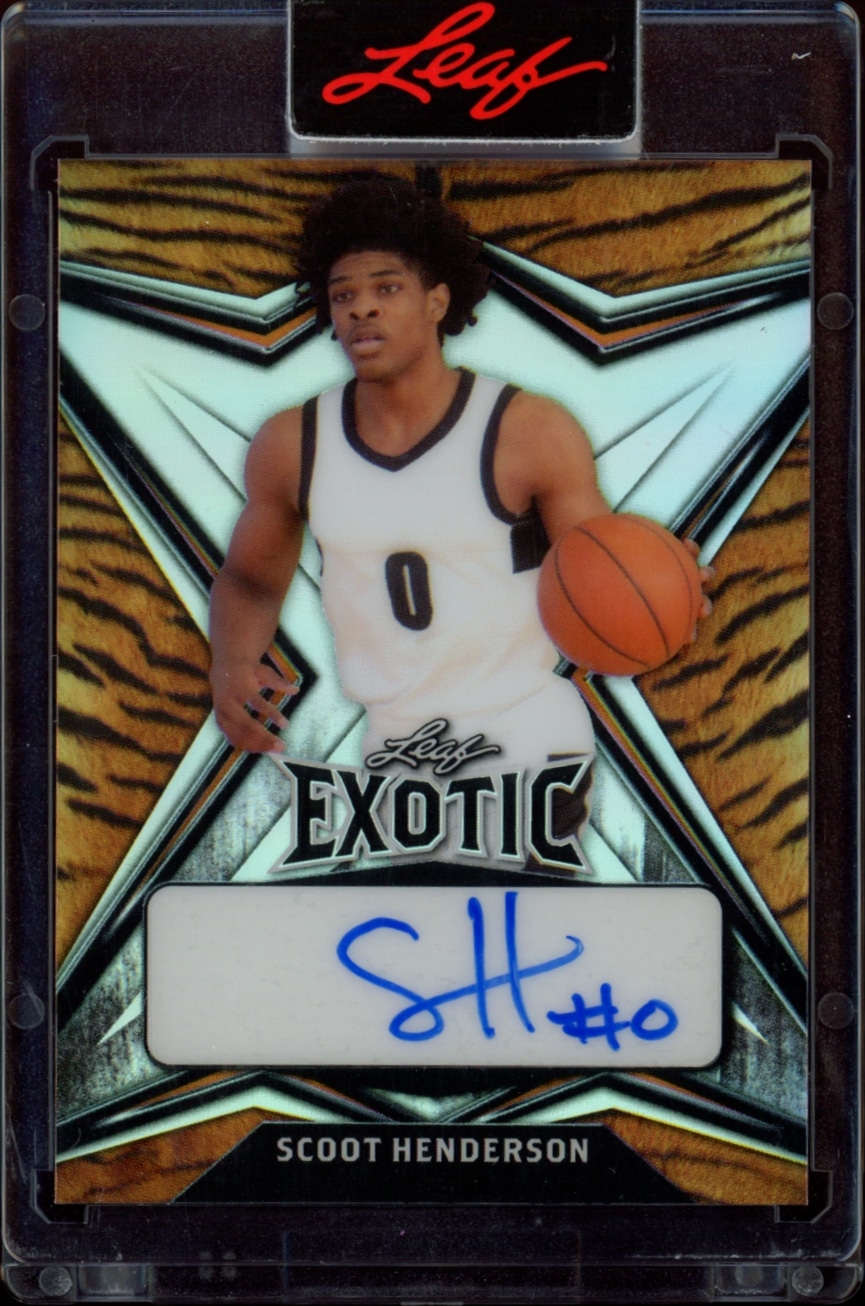 2022-23 Leaf Exotic Scoot Henderson #BA-SH1 trading card