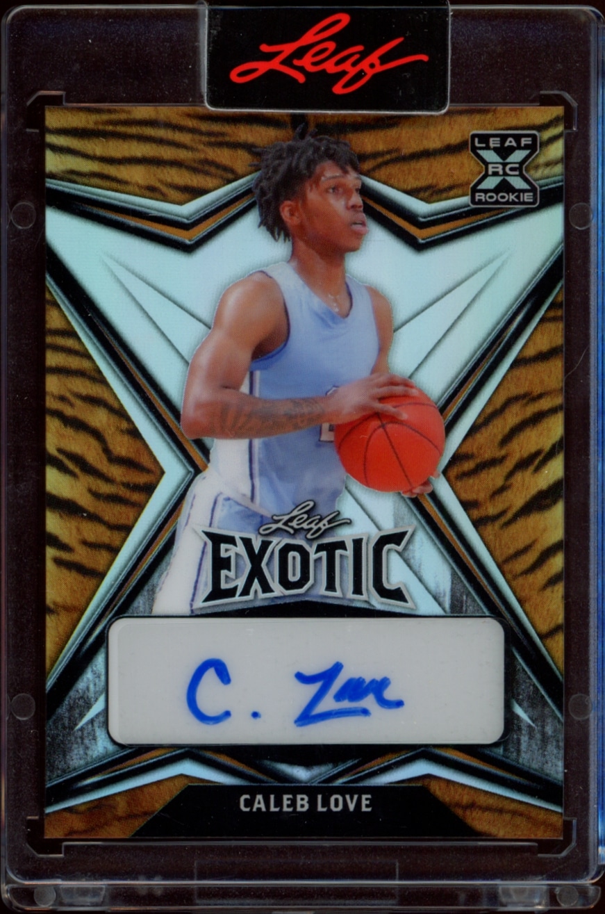 2022-23 Leaf Exotic Caleb Love #BA-CL1 trading card