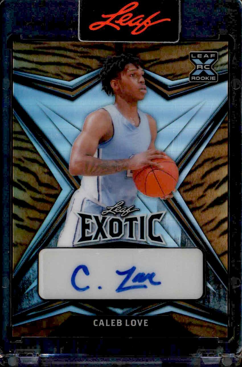 Caleb Love (Tiger · Serial Numbered · Manufacturer Autograph · Label Or Sticker)