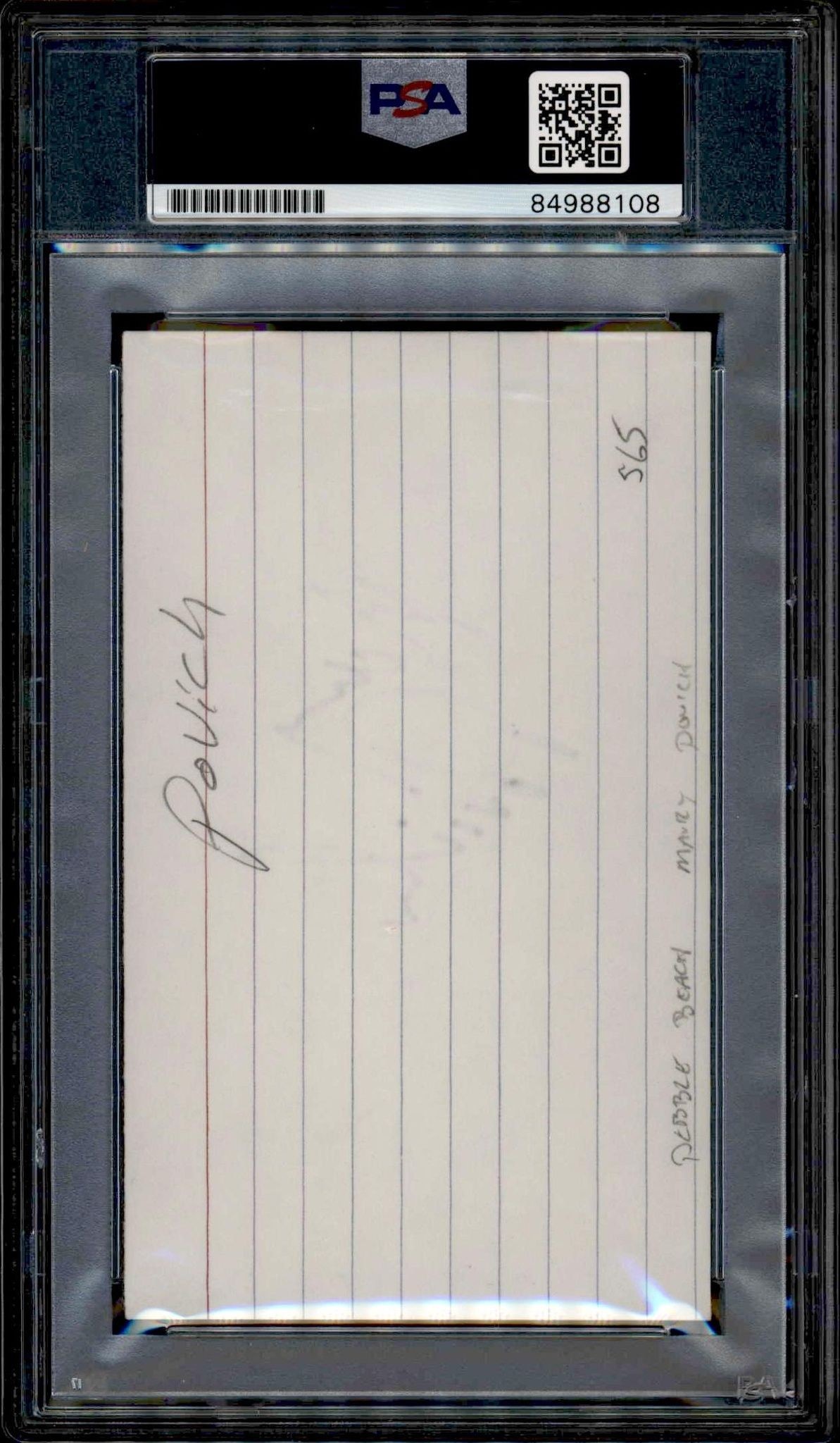  Unknown Unknown autographs trading card back