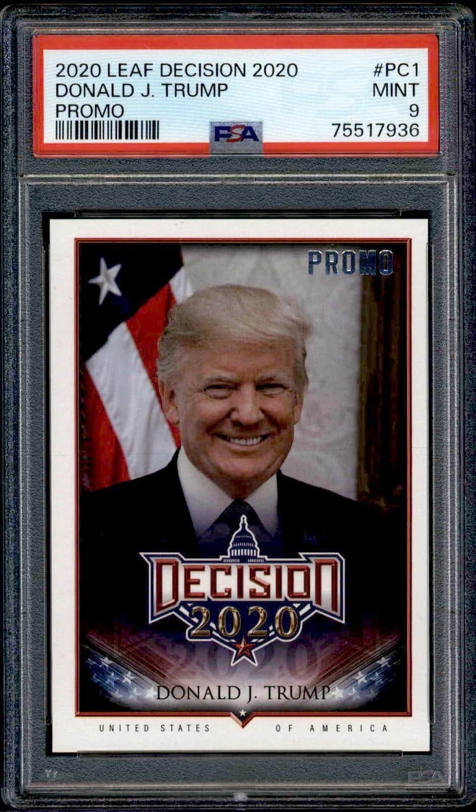 2020 Leaf Decision Donald J. Trump #PC1 political trading card front