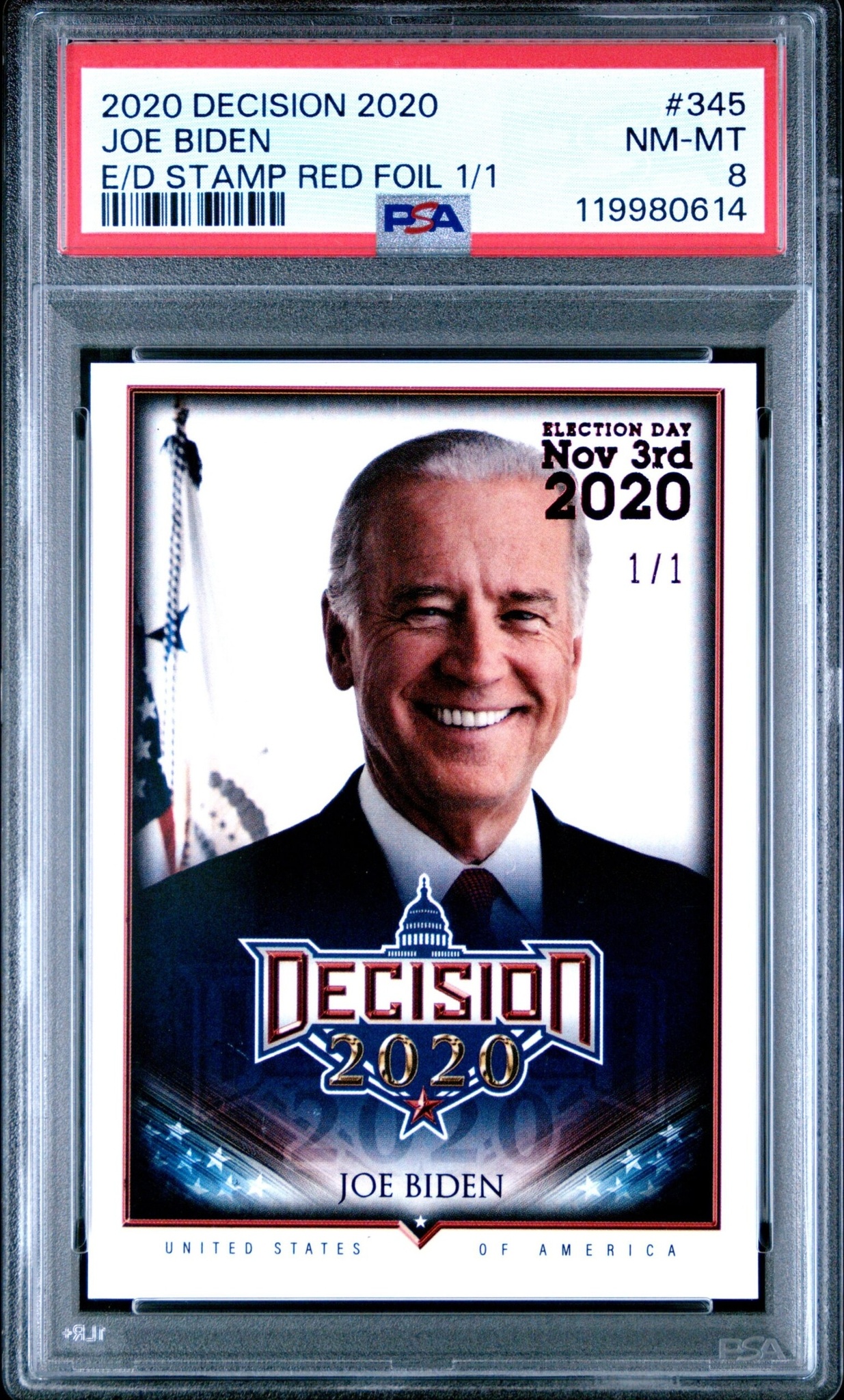 2020 Leaf Decision Joe Biden #345 trading card