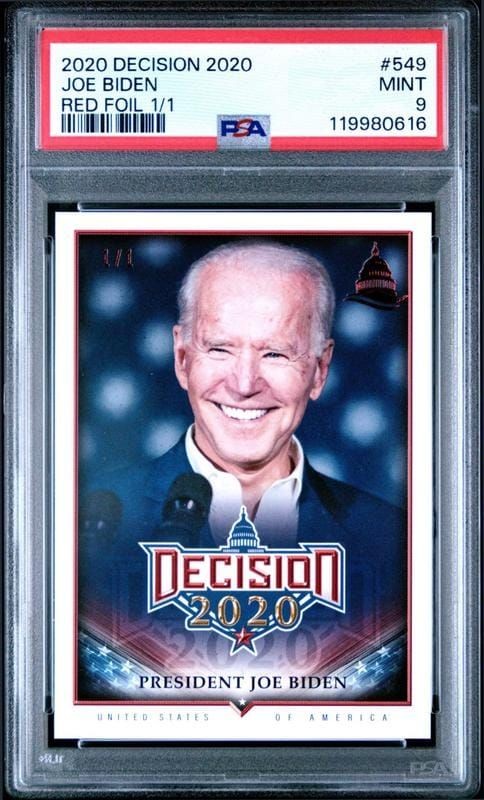 2020 Leaf Decision Joe Biden #549 trading card