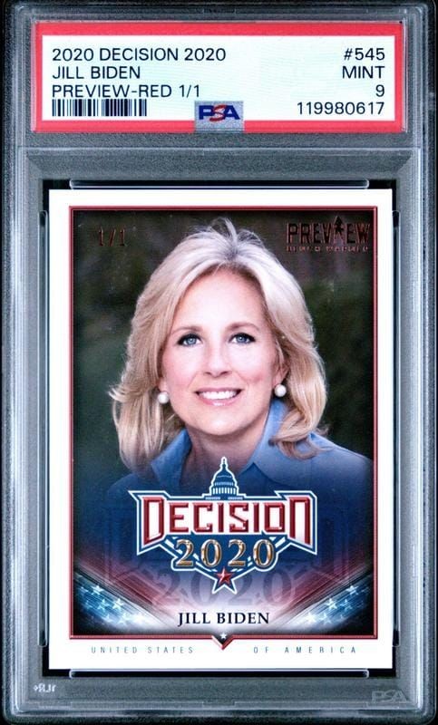 2020 Leaf Decision Jill Biden #545 trading card
