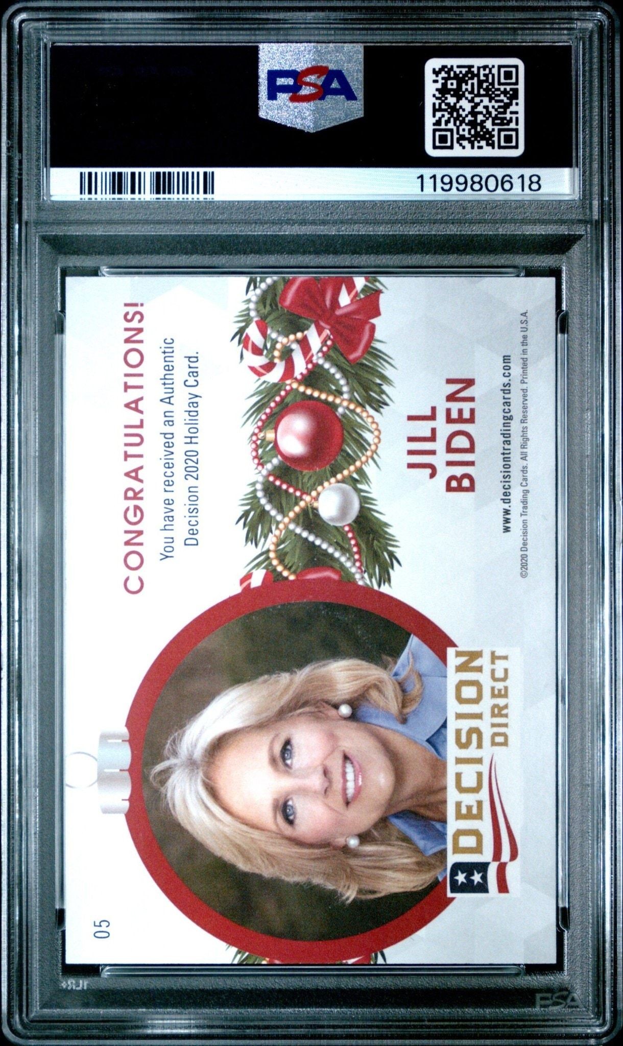 2020 Leaf Decision Direct Jill Biden #05 political trading card back