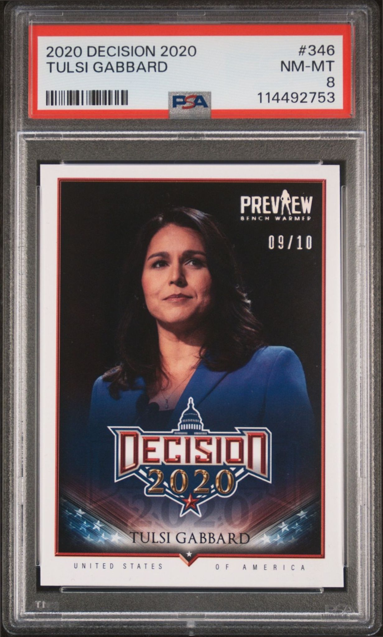 2020 Leaf Decision Tulsi Gabbard #346 trading card