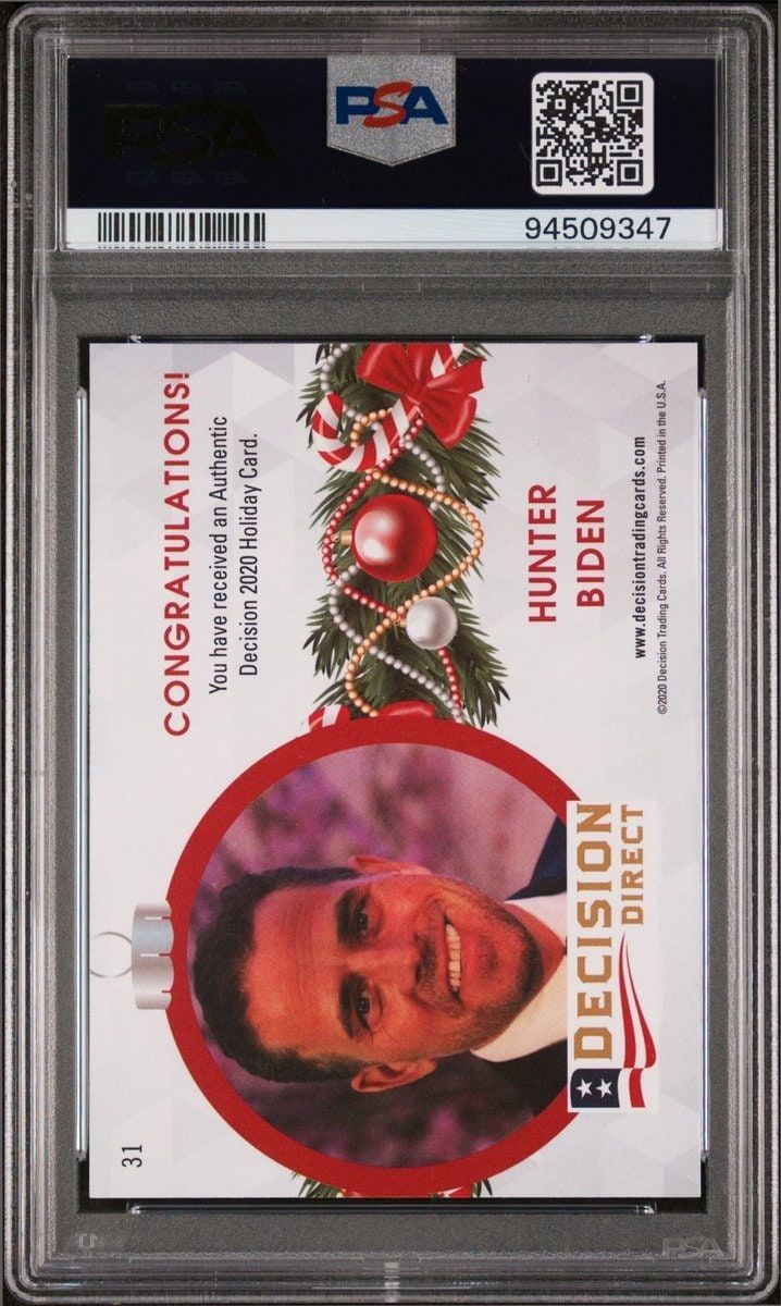 2020 Leaf Decision Direct Hunter Biden #31 political trading card back