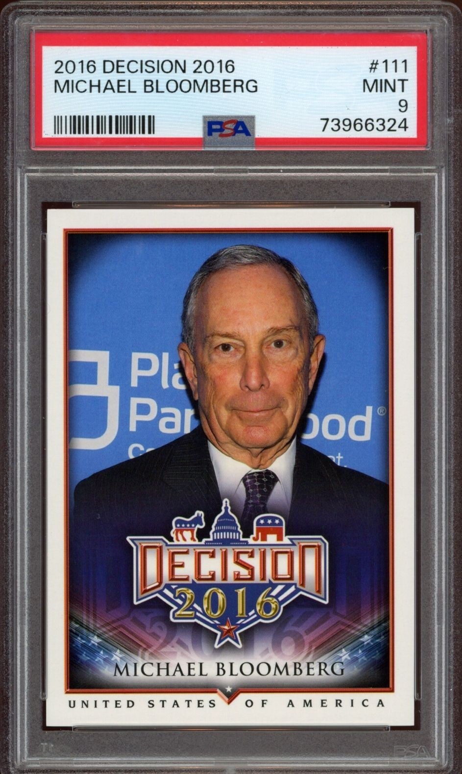 2016 Leaf Decision Michael Bloomberg #111 trading card