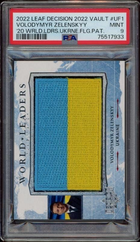 2022 Leaf Decision Volodymyr Zelenskyy #UF1 trading card