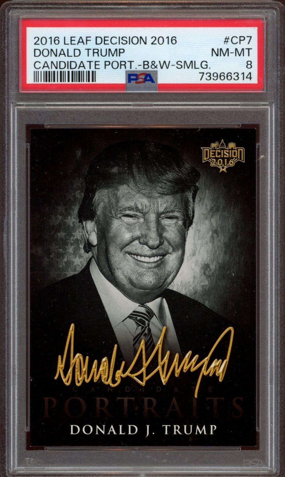 2016 Leaf Decision Donald Trump #CP7 political trading card front