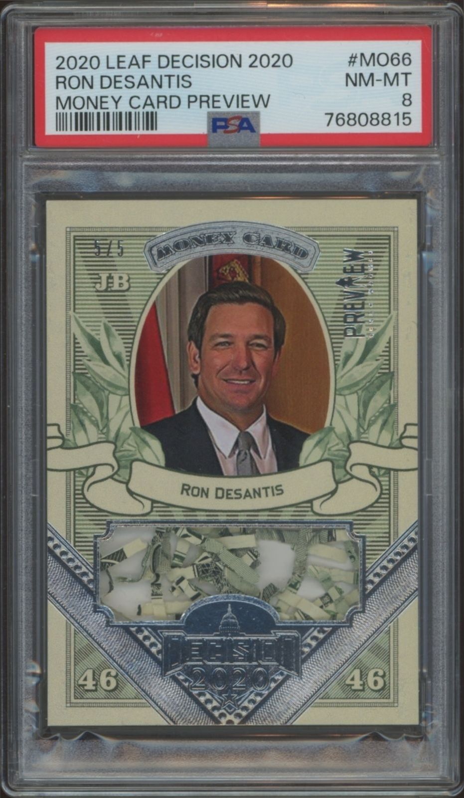 2020 Leaf Decision Ron Desantis #MO66 trading card