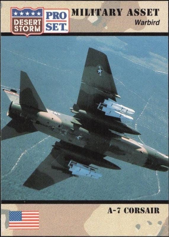 1991 Pro-Set Desert Storm A-7 Corsair #235 trading card