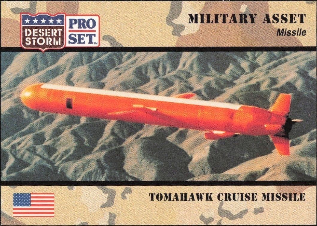 1991 Pro Set Desert Storm Tomahawk Cruise Missile #215 military trading card front