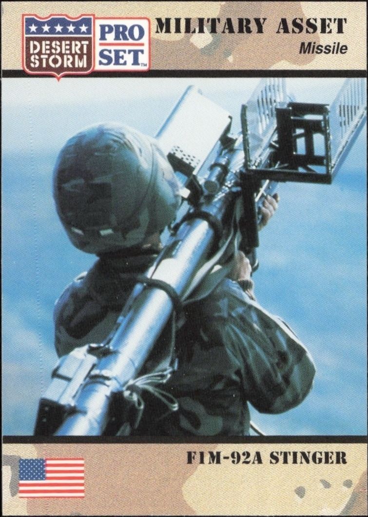 1991 Pro-Set Desert Storm FIM-92A Stinger #212 trading card